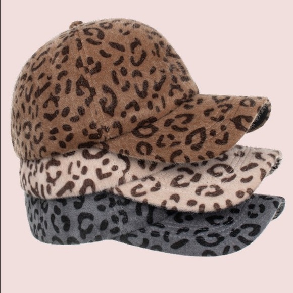 CLEARANCE NOW $5  ❤️Animal Spot Fur Leopard Ball Cap Hat - Picture 2 of 7